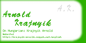 arnold krajnyik business card